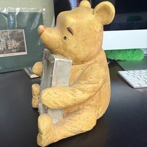 Yellow Bear Figurine with Accordion